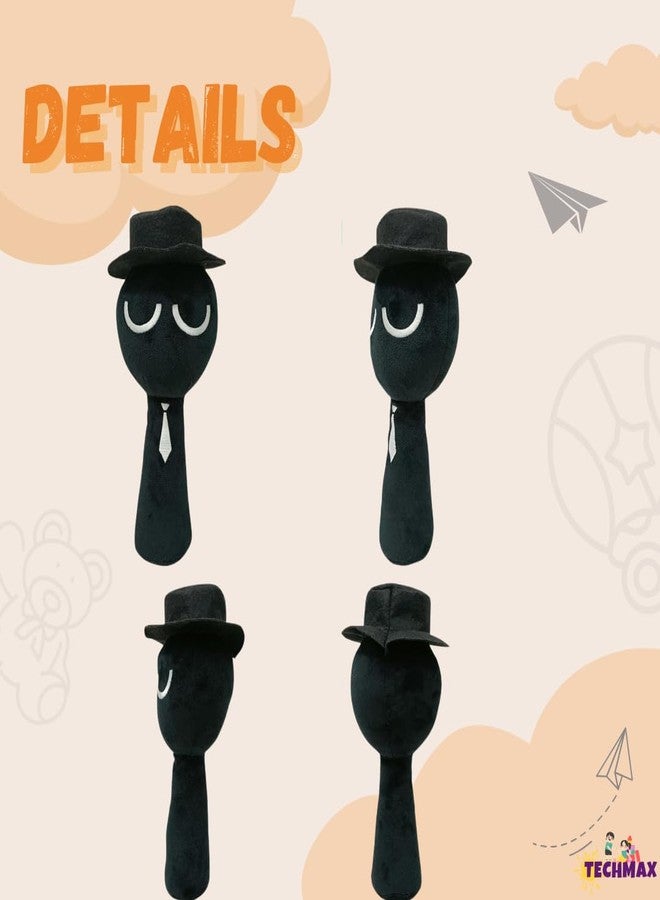 TechMax Solution Sprunki Plush Toy (Black, 30 CM) - Image 3